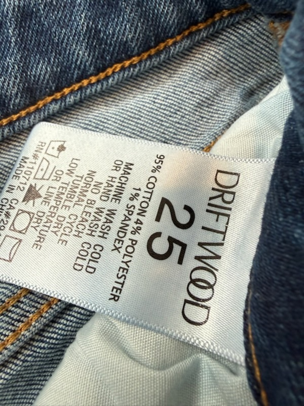 DRIFTWOOD Blue Denim Jean Shorts with Floral Embroidery - Picture 4 of 4